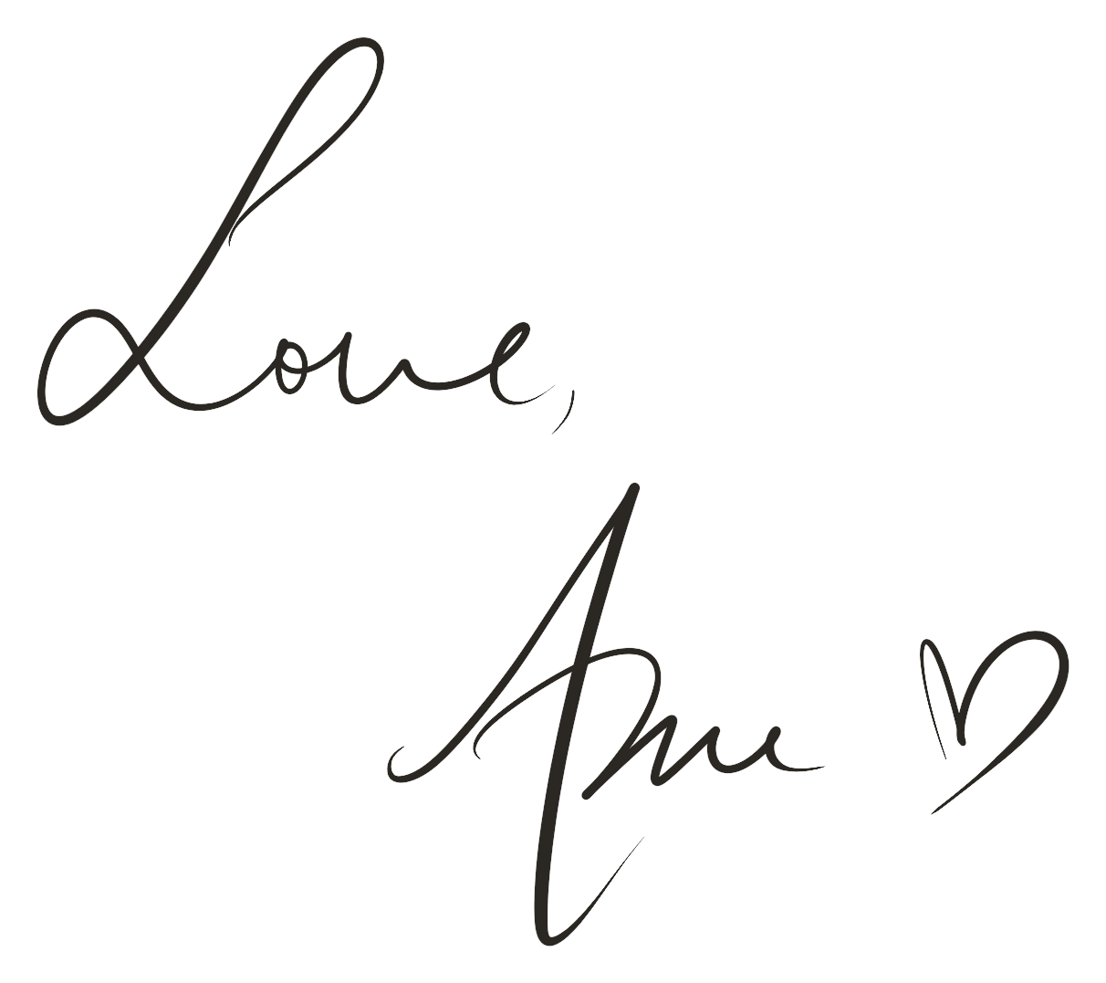 Love, Anu signed